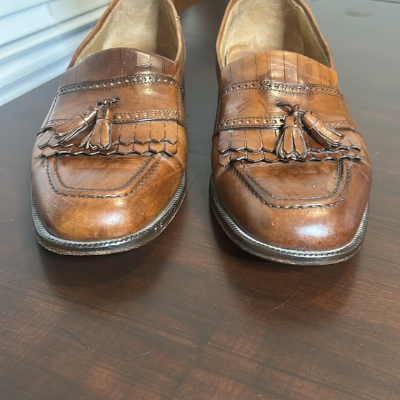 Vintage Bostonian Florentine Leather
Fringe Tasseled Moc Toe Loafers Italy - Picture 14 of 17